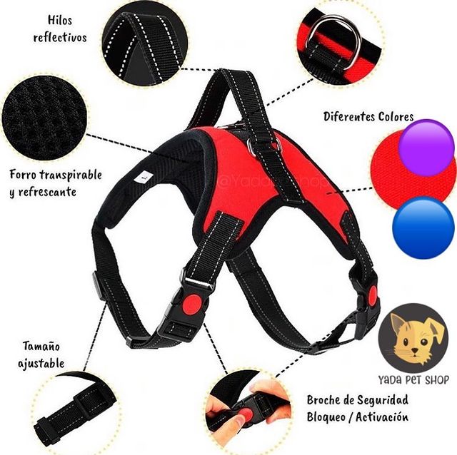 Arnés Acolchado con Broche de Seguridad para Perros | Comodidad y Protección Total