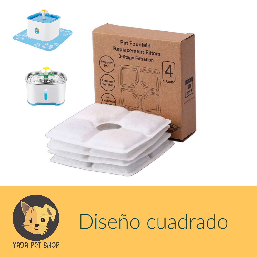 Filtros de agua cuadrados por unidad