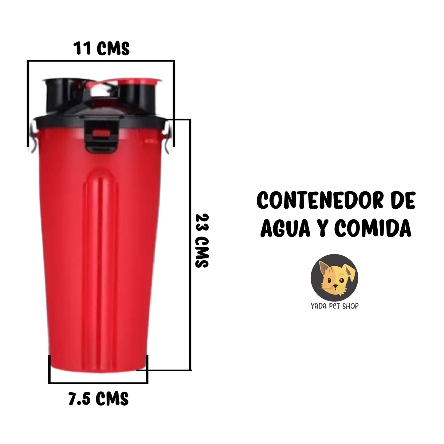 Contenedor de agua y comida