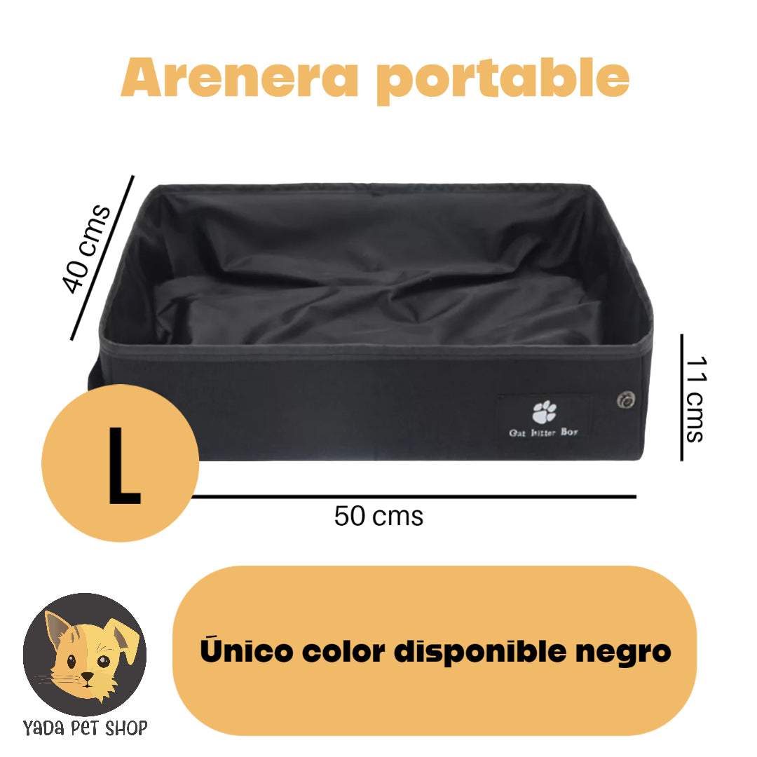 Arenera Portable para Gatos | Fácil de Transportar y Limpiar