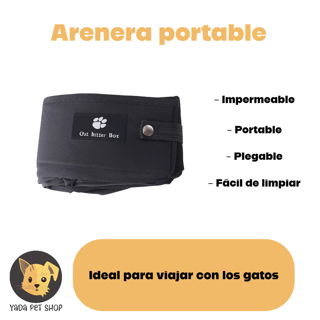 Arenera Portable para Gatos | Fácil de Transportar y Limpiar